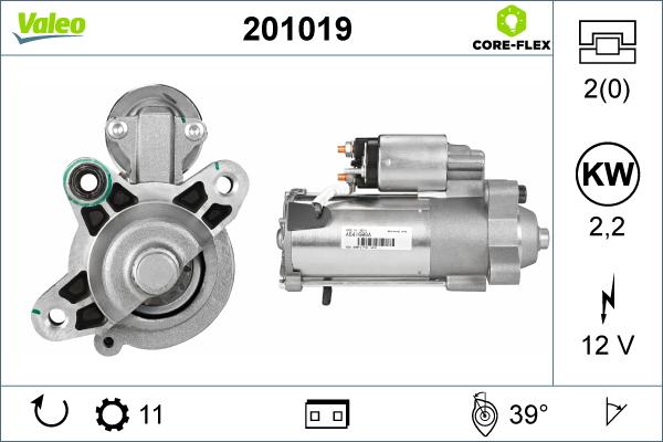 Valeo 201019 - Стартер autosila-amz.com