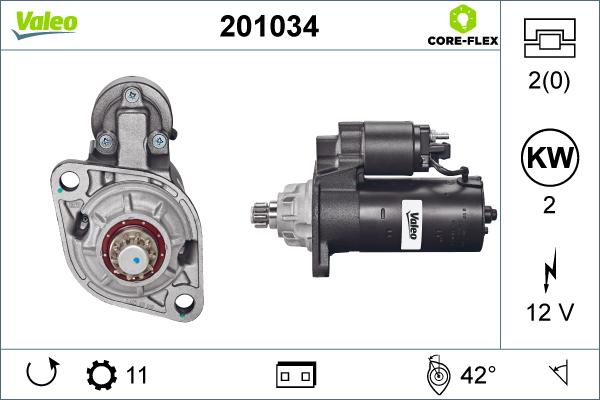 Valeo 201034 - Стартер autosila-amz.com