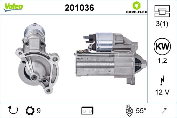 Valeo 201036 - Стартер autosila-amz.com