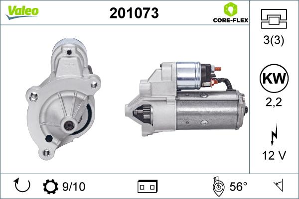 Valeo 201073 - Стартер autosila-amz.com