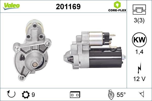 Valeo 201169 - Стартер autosila-amz.com