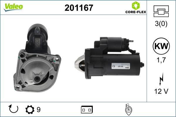 Valeo 201167 - Стартер autosila-amz.com