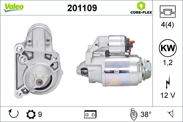 Valeo 201109 - Стартер autosila-amz.com