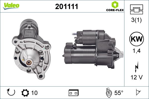 Valeo 201111 - Стартер autosila-amz.com