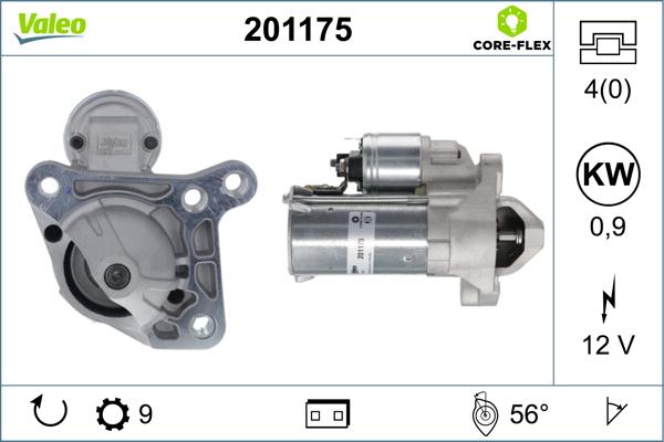 Valeo 201175 - Стартер autosila-amz.com