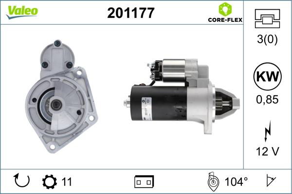 Valeo 201177 - Стартер autosila-amz.com