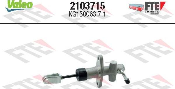 Valeo 2103715 - Цилиндр сцепл.главный KG150063.7.1 (FTE) autosila-amz.com