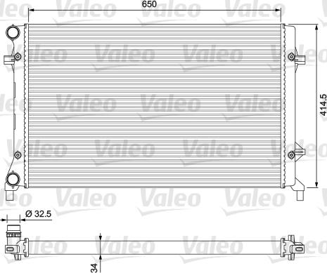 Valeo 234335 - Радиатор, охлаждение двигателя autosila-amz.com