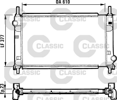 Valeo 231550 - Радиатор, охлаждение двигателя autosila-amz.com