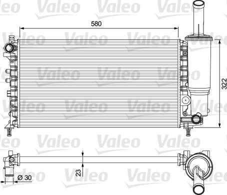 Valeo 232923 - Радиатор, охлаждение двигателя autosila-amz.com