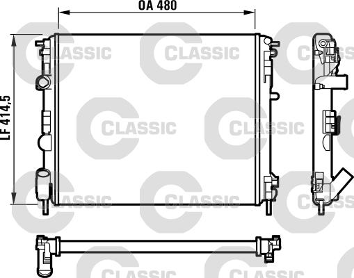 Valeo 232523 - Радиатор, охлаждение двигателя autosila-amz.com