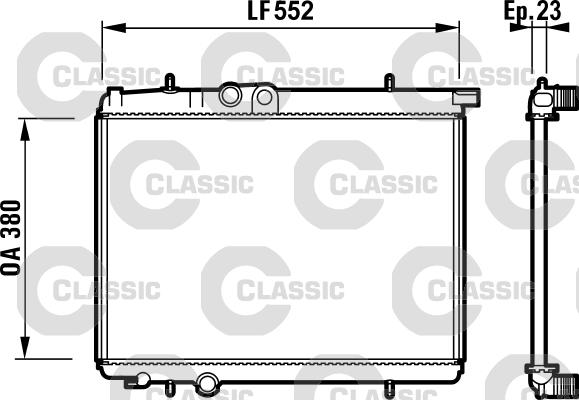 Valeo 232886 - Радиатор, охлаждение двигателя autosila-amz.com