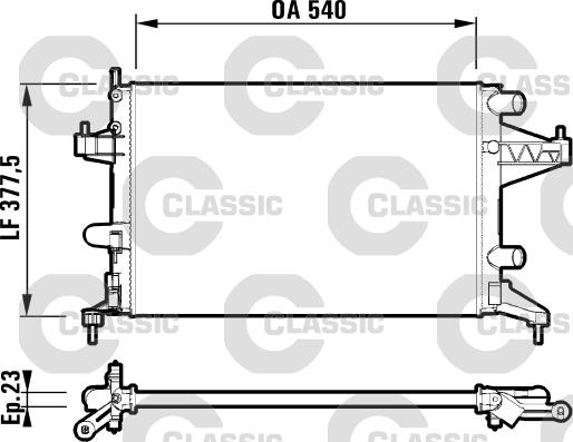 Valeo 232825 - Радиатор, охлаждение двигателя autosila-amz.com