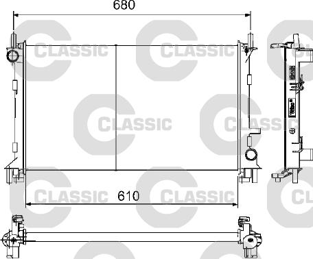 Valeo 232735 - Радиатор, охлаждение двигателя autosila-amz.com