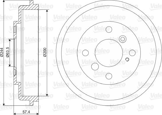 Valeo 237090 - Тормозной барабан autosila-amz.com