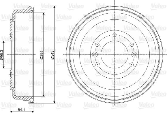 Valeo 237056 - Тормозной барабан autosila-amz.com