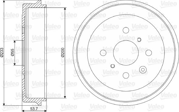 Valeo 237064 - Тормозной барабан autosila-amz.com