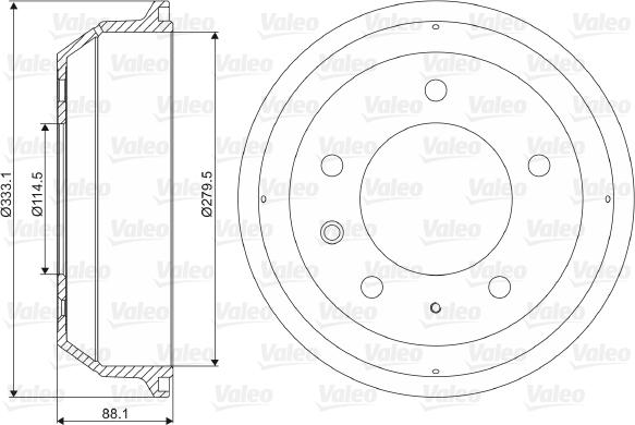 Valeo 237004 - Тормозной барабан autosila-amz.com