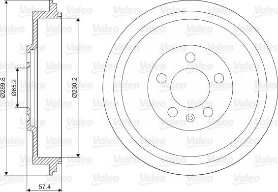 Valeo 237085 - Тормозной барабан autosila-amz.com