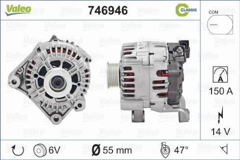 Valeo 746946 - Генератор autosila-amz.com