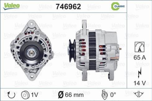 Valeo 746962 - Генератор autosila-amz.com