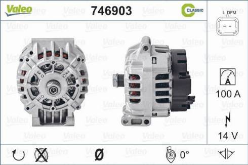 Valeo 746903 - Генератор autosila-amz.com