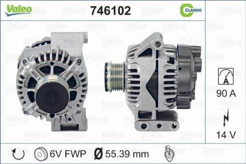 Valeo 746902 - Генератор autosila-amz.com