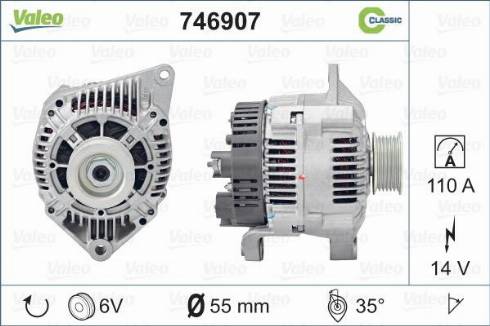 Valeo 746907 - Генератор autosila-amz.com