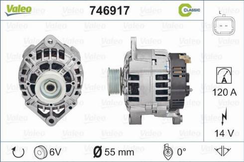 Valeo 746917 - Генератор autosila-amz.com