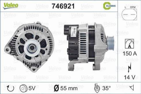 Valeo 746921 - Генератор autosila-amz.com