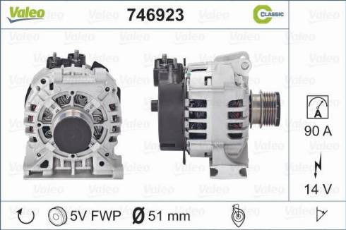 Valeo 746923 - Генератор autosila-amz.com