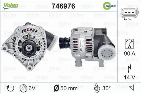 Valeo 746976 - Генератор autosila-amz.com