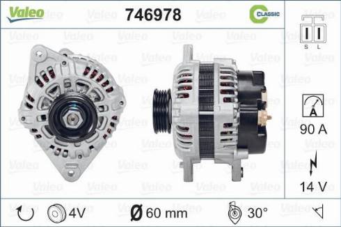 Valeo 746978 - Генератор autosila-amz.com