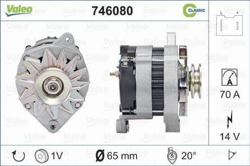 Valeo 746080 - Генератор autosila-amz.com