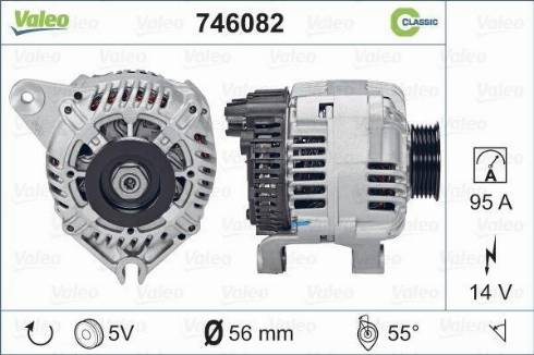 Valeo 746082 - Генератор autosila-amz.com