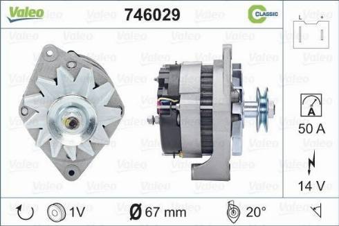 Valeo 746029 - Генератор autosila-amz.com