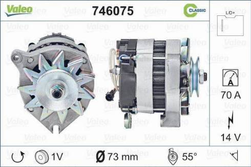 Valeo 746075 - Генератор autosila-amz.com