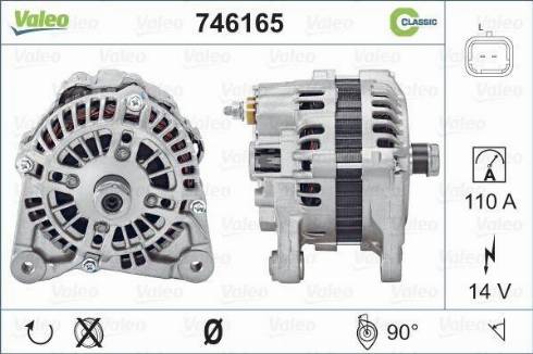 Valeo 746165 - Генератор autosila-amz.com