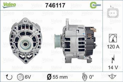 Valeo 746117 - Генератор autosila-amz.com