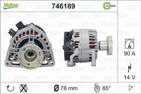 Valeo 746189 - Генератор autosila-amz.com