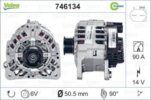 Valeo 746134 - Генератор autosila-amz.com