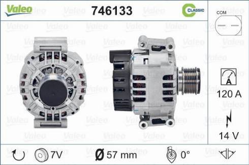 Valeo 746133 - Генератор autosila-amz.com