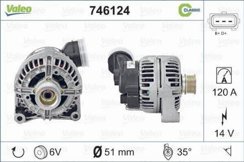 Valeo 746124 - Генератор autosila-amz.com