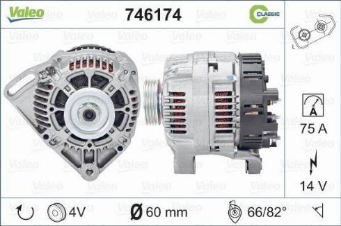 Valeo 746174 - Генератор autosila-amz.com