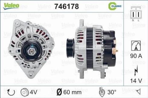 Valeo 746178 - Генератор autosila-amz.com