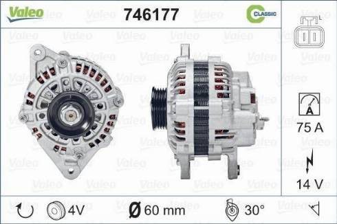 Valeo 746177 - Генератор autosila-amz.com