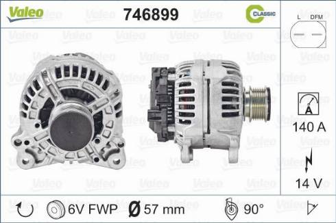 Valeo 746899 - Генератор autosila-amz.com