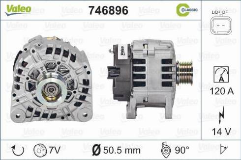 Valeo 746896 - Генератор autosila-amz.com