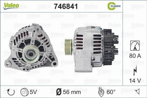 Valeo 746841 - Генератор autosila-amz.com