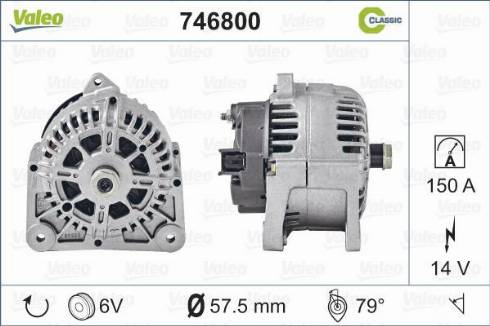 Valeo 746800 - Генератор autosila-amz.com